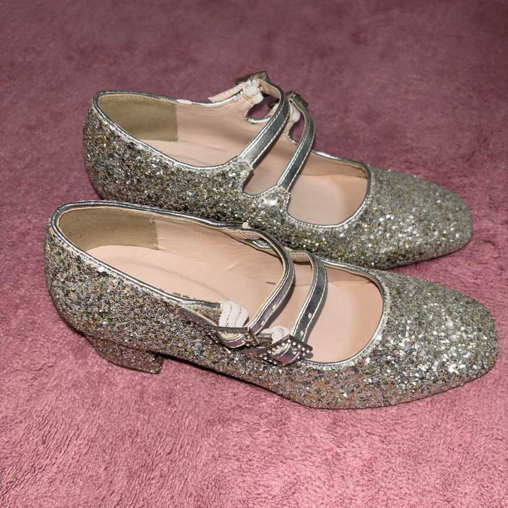 NICE CLAUP Silver Glitter Pumps - image 3