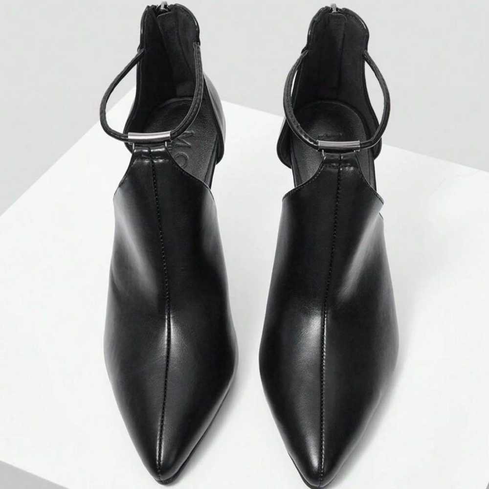 Black Leather High Heels. - image 2