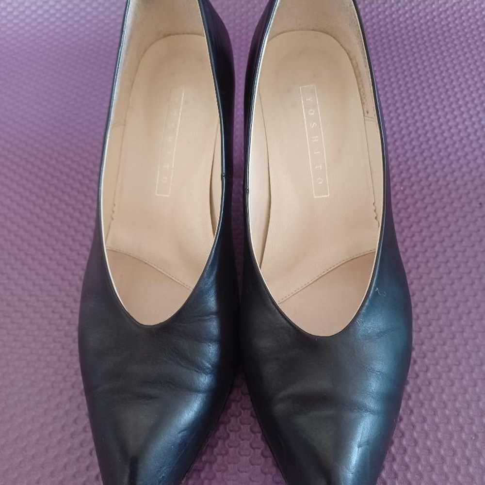 YOSHITO Genuine Leather Pumps Black 24cm - image 2