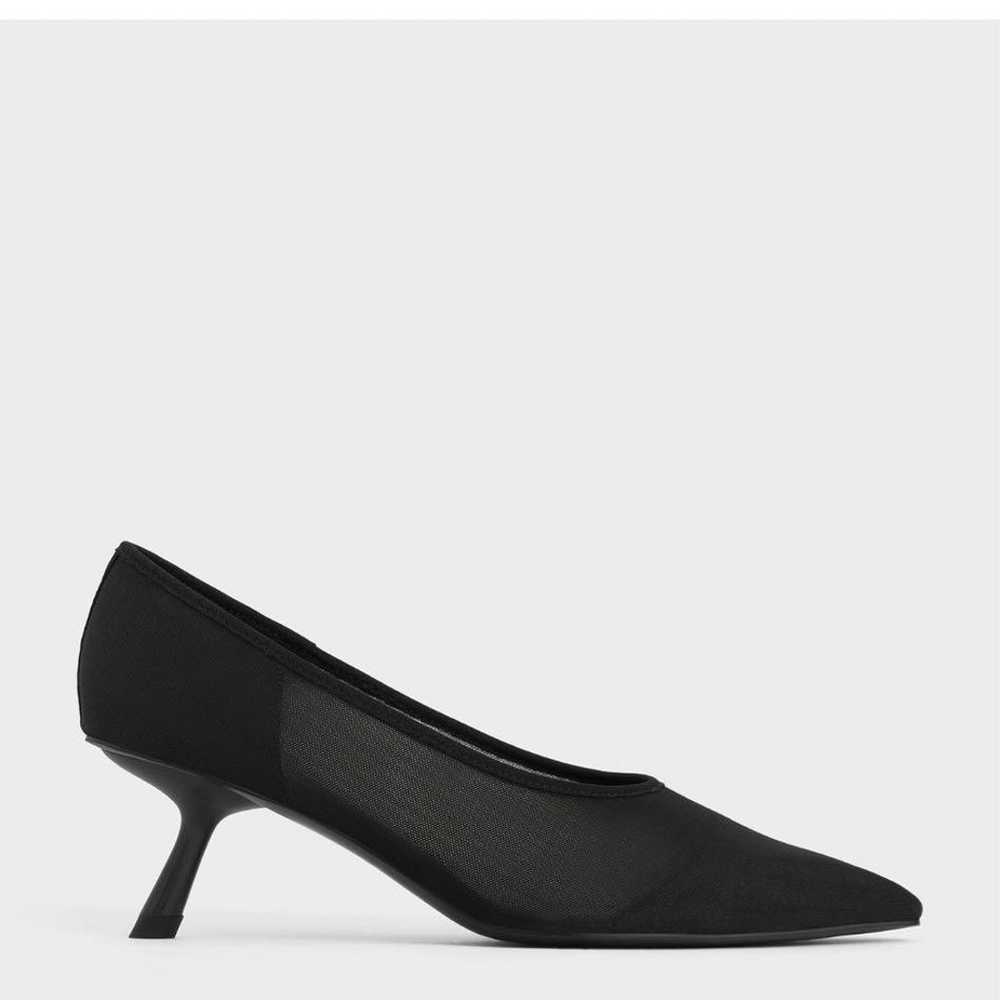 CHARLES & KEITH Mesh Slant Heel Pointed Toe Pumps… - image 1