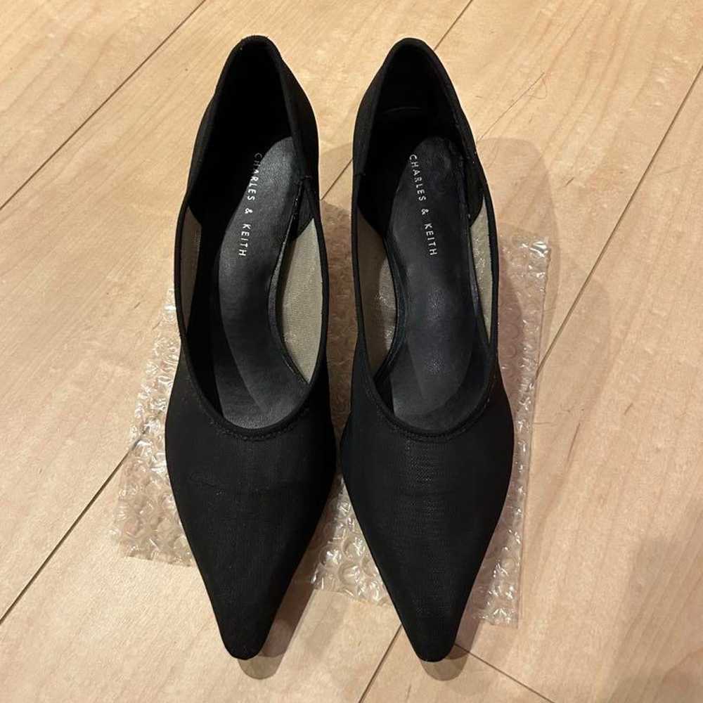 CHARLES & KEITH Mesh Slant Heel Pointed Toe Pumps… - image 2