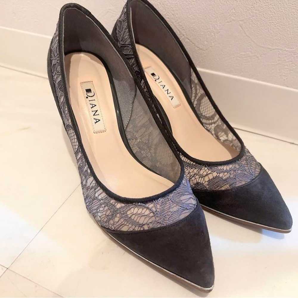 DIANA Pumps 23.5cm Lace Suede Grey - image 1