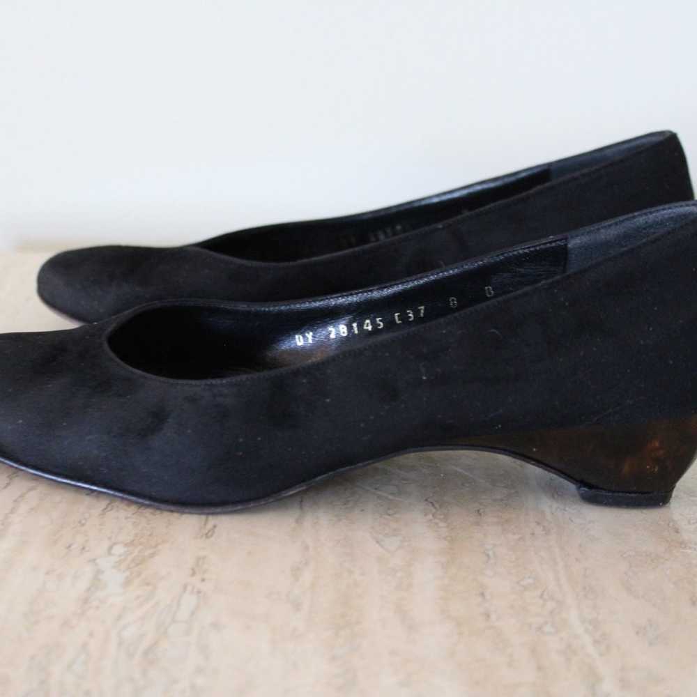 Salvatore Ferragamo Black Suede Heels - image 3