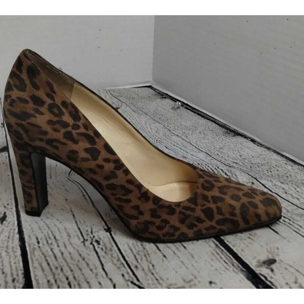 Paloma Vero Cuato Animal Print Suede Heels 8B - image 4