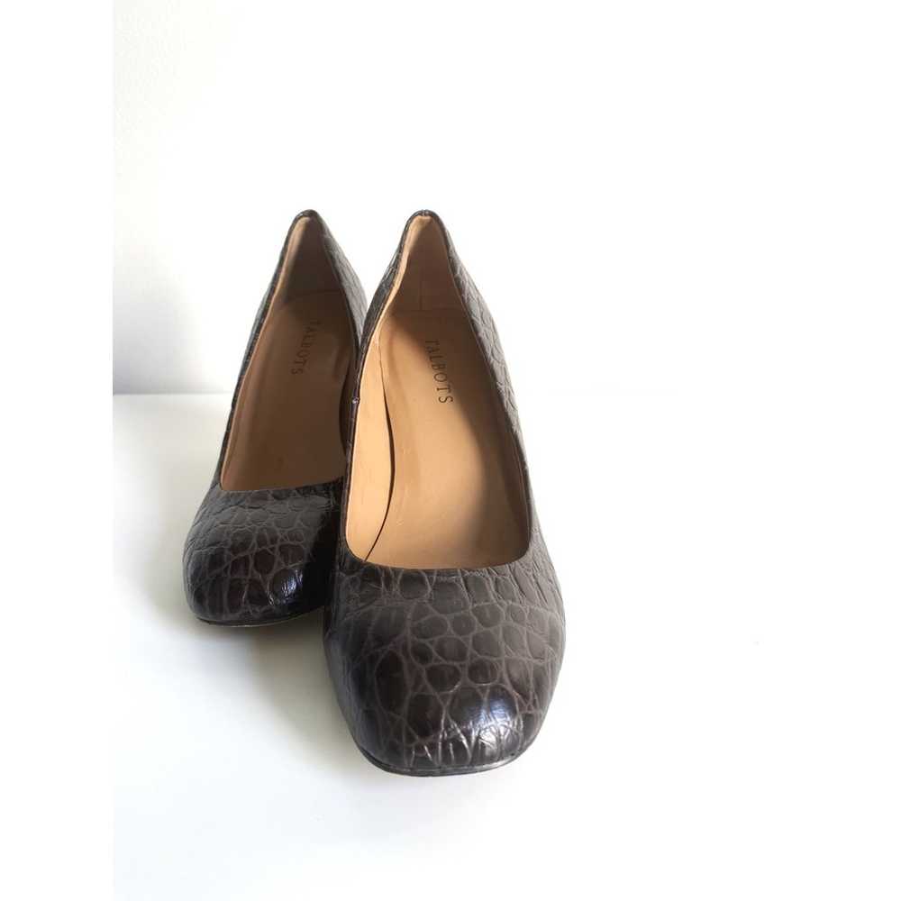 Talbots Shoes Womens 8 Crocodile Pump Leather Rou… - image 1