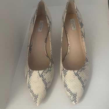 Cole Haan Vesta Ivory Snake Print Pointed Toe Roc… - image 1