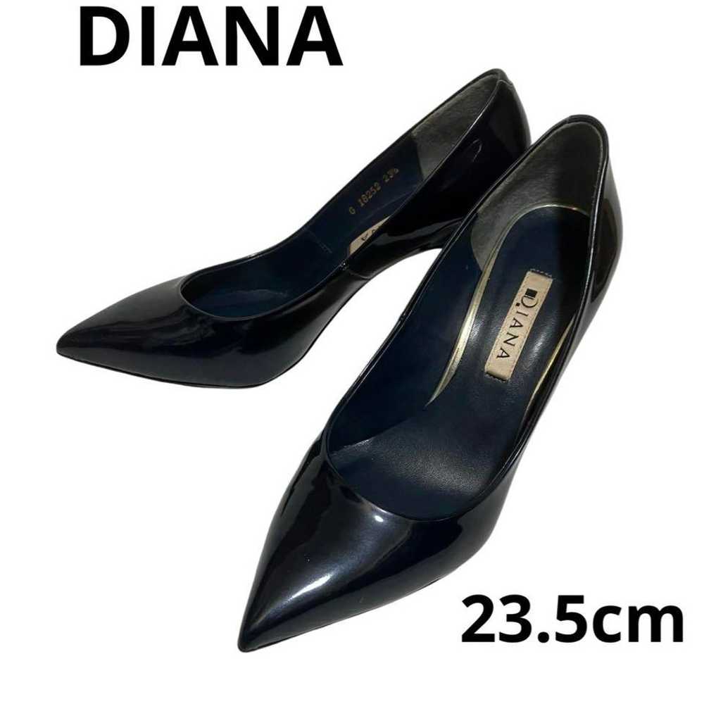 【Excellent condition】Diana High Heel Enamel Dark … - image 1