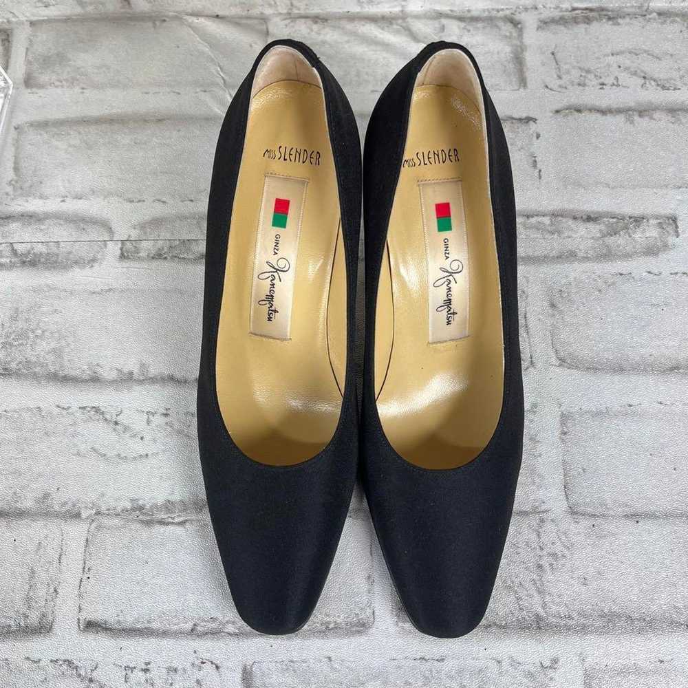 Ginza Kanematsu, black, simple, square-toe pumps … - image 4