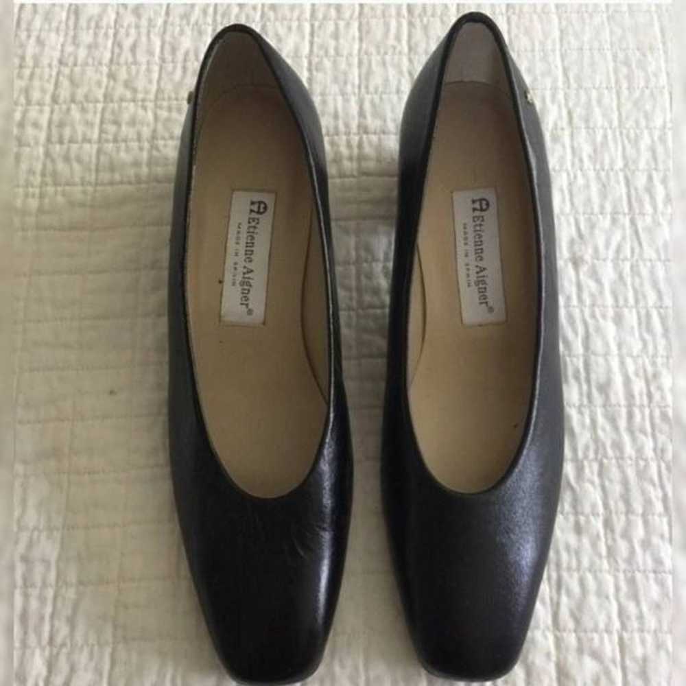 Etienne Aigner Sarah Black Block Heels size 5.5 - image 4