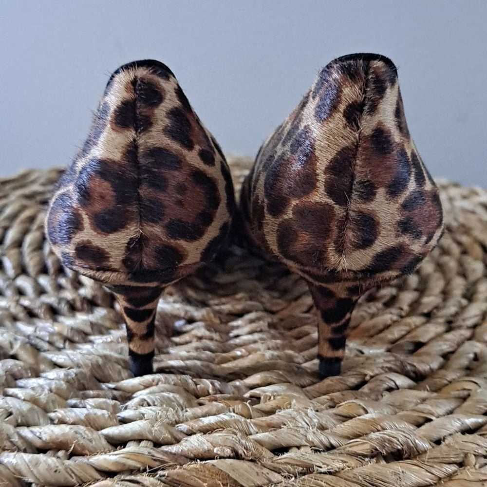 Ann Taylor Womens Leopard Print Calf Hair Kitten … - image 1