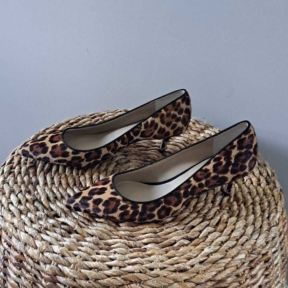 Ann Taylor Womens Leopard Print Calf Hair Kitten … - image 3