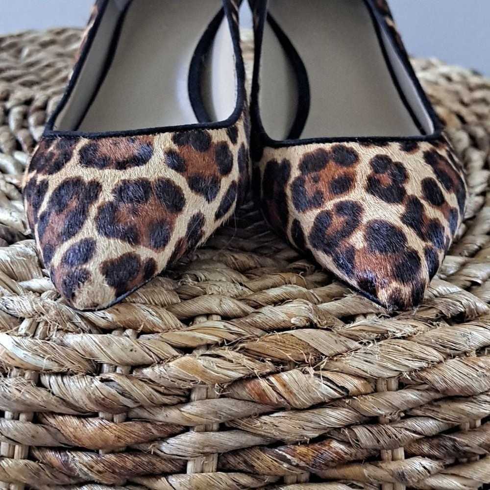 Ann Taylor Womens Leopard Print Calf Hair Kitten … - image 4