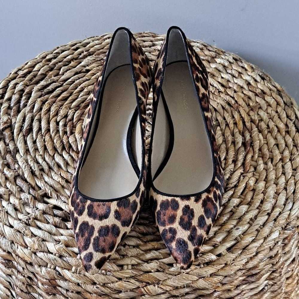 Ann Taylor Womens Leopard Print Calf Hair Kitten … - image 5