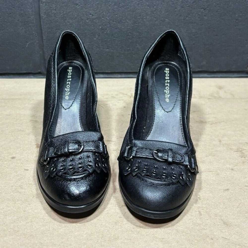 Other APOSTROPHE Shoes Pumps Heels Black Lthr Buc… - image 2