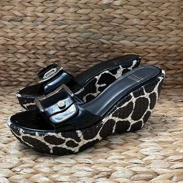 Stuart Weitzman Clipper Giraffe Slip On Wedge