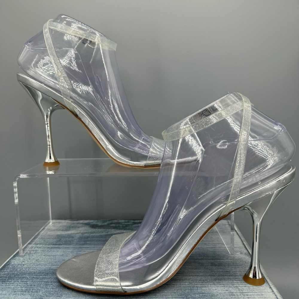 NEW Marc Fisher Calisty Strappy Heeled Sandal Sil… - image 2