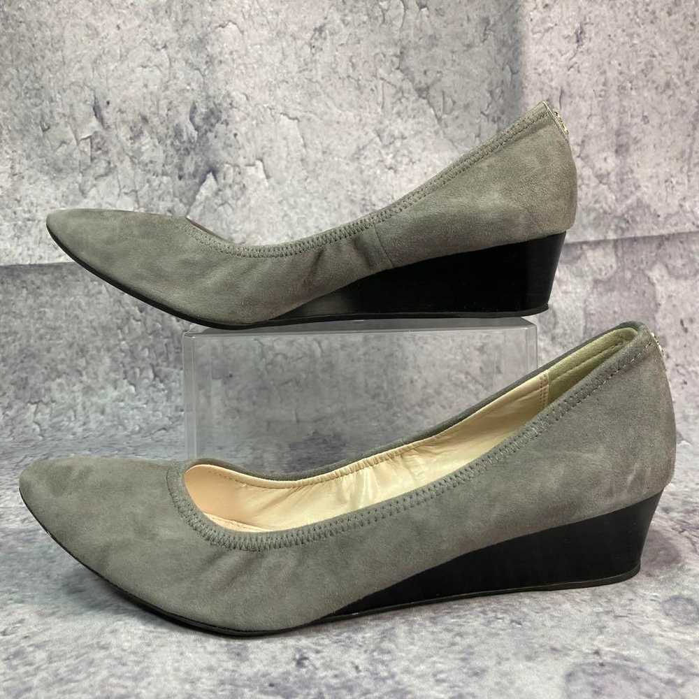 Cole Haan pumps, suede, chunky heel, gray - image 6