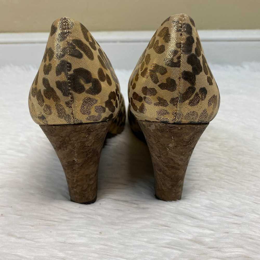 Lilly Pulitzer Gold Resort Leopard Print Peep Toe… - image 5