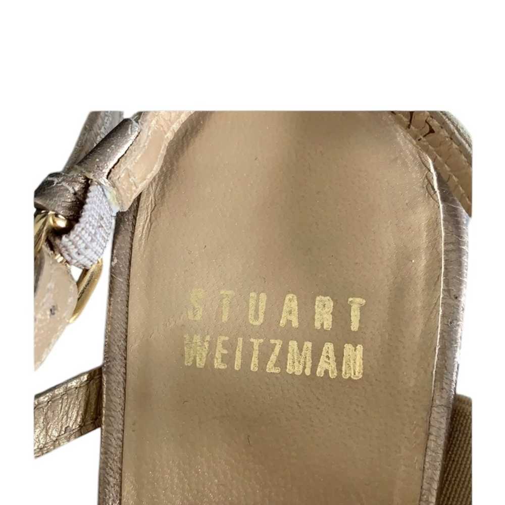 STUART WEITZMAN METALLIC  gladiator SANDLE Sz 6 - image 4