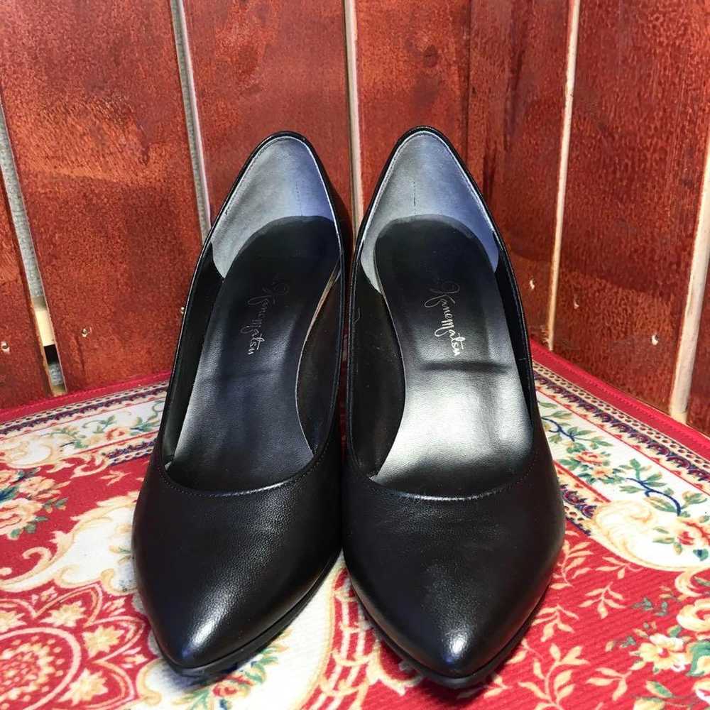 Ginza Kanematsu Black Leather Pumps 23.5cm - image 10