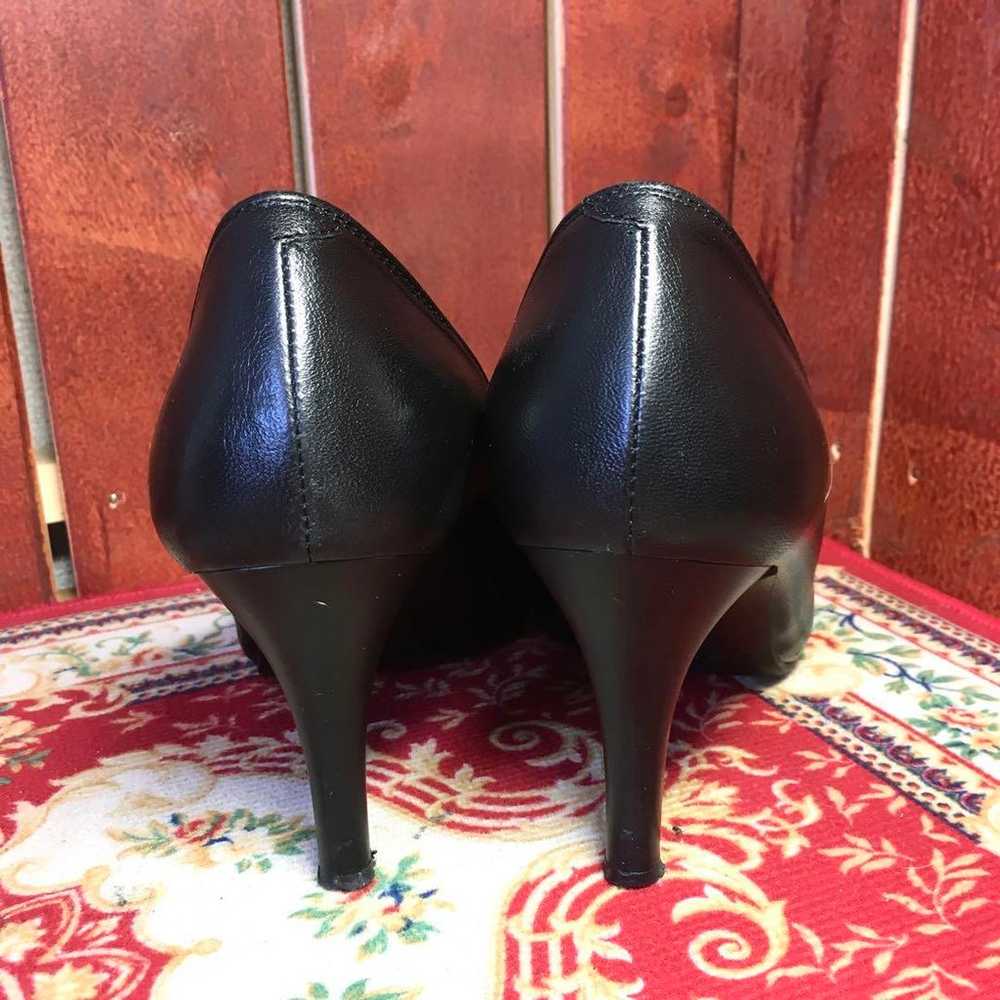 Ginza Kanematsu Black Leather Pumps 23.5cm - image 5