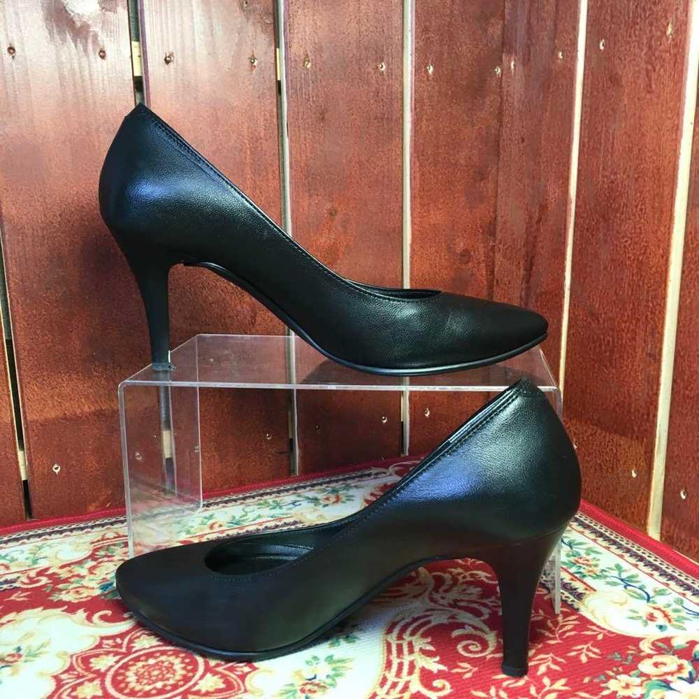 Ginza Kanematsu Black Leather Pumps 23.5cm - image 8