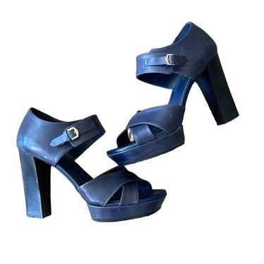 TOD’S Navy Blue Leather Platform Heels (7/37) - image 1