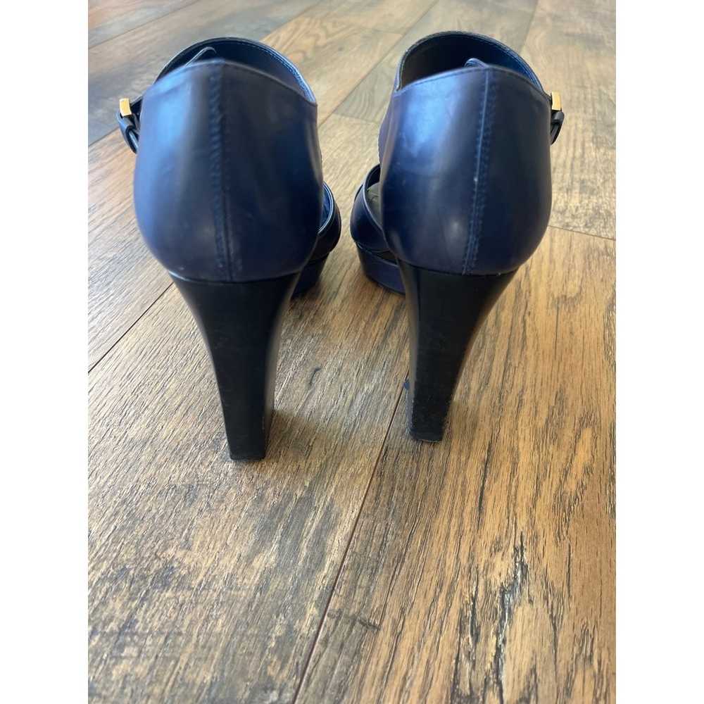 TOD’S Navy Blue Leather Platform Heels (7/37) - image 4