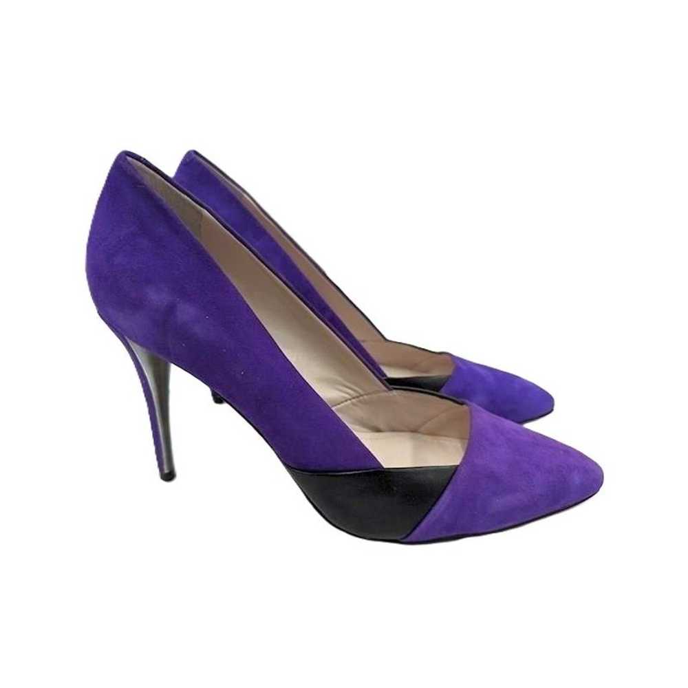 Vince Camuto Hez Nappa Suede Purple Jewel Heels 8M - image 1