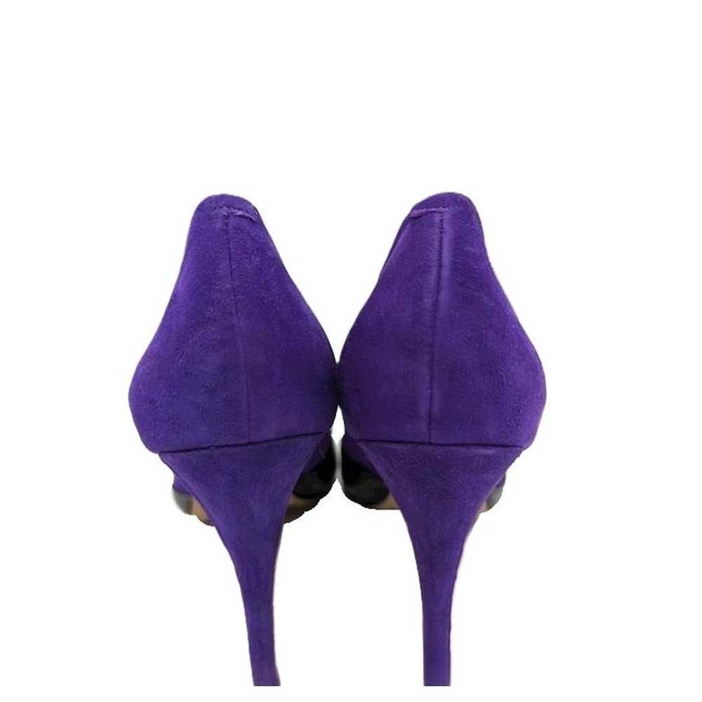 Vince Camuto Hez Nappa Suede Purple Jewel Heels 8M - image 3