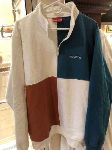 Supreme Supreme Color Block Half Zip Sweatshirt