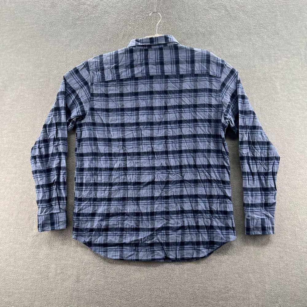 Vintage columbia mens size L blue plaid flannel b… - image 2