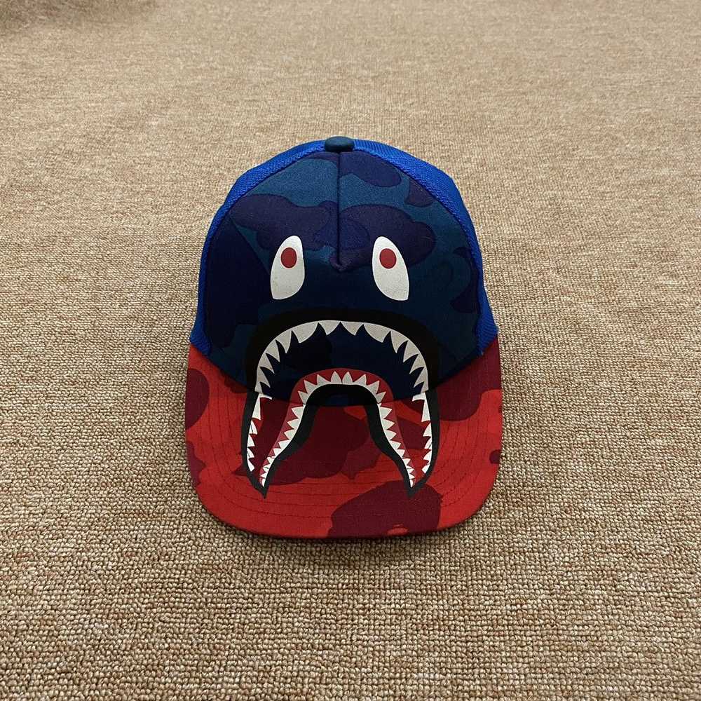 Bape Color Camo Shark Mesh Cap - image 2