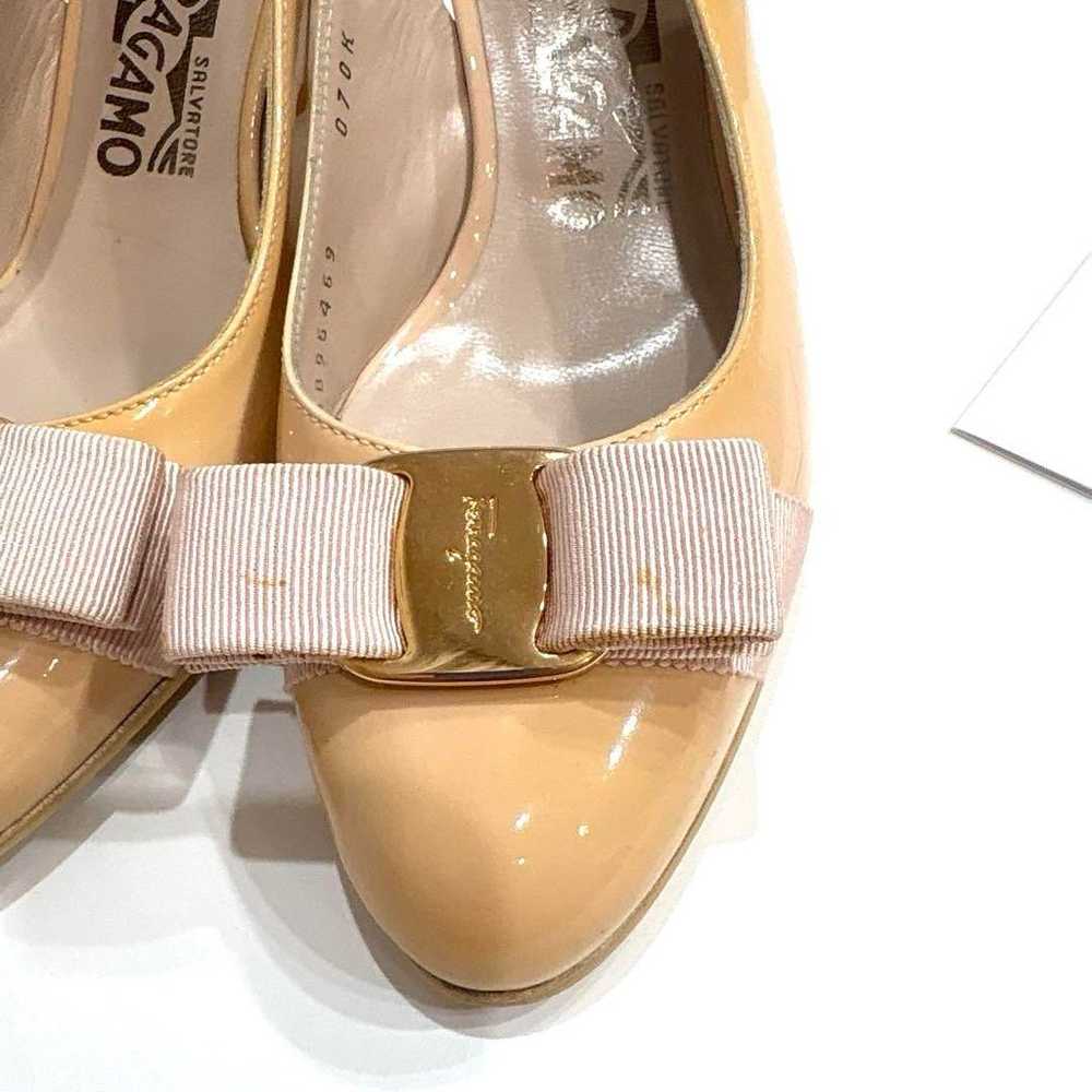 【Unused Class Price Reduction】Ferragamo Beige Pum… - image 10