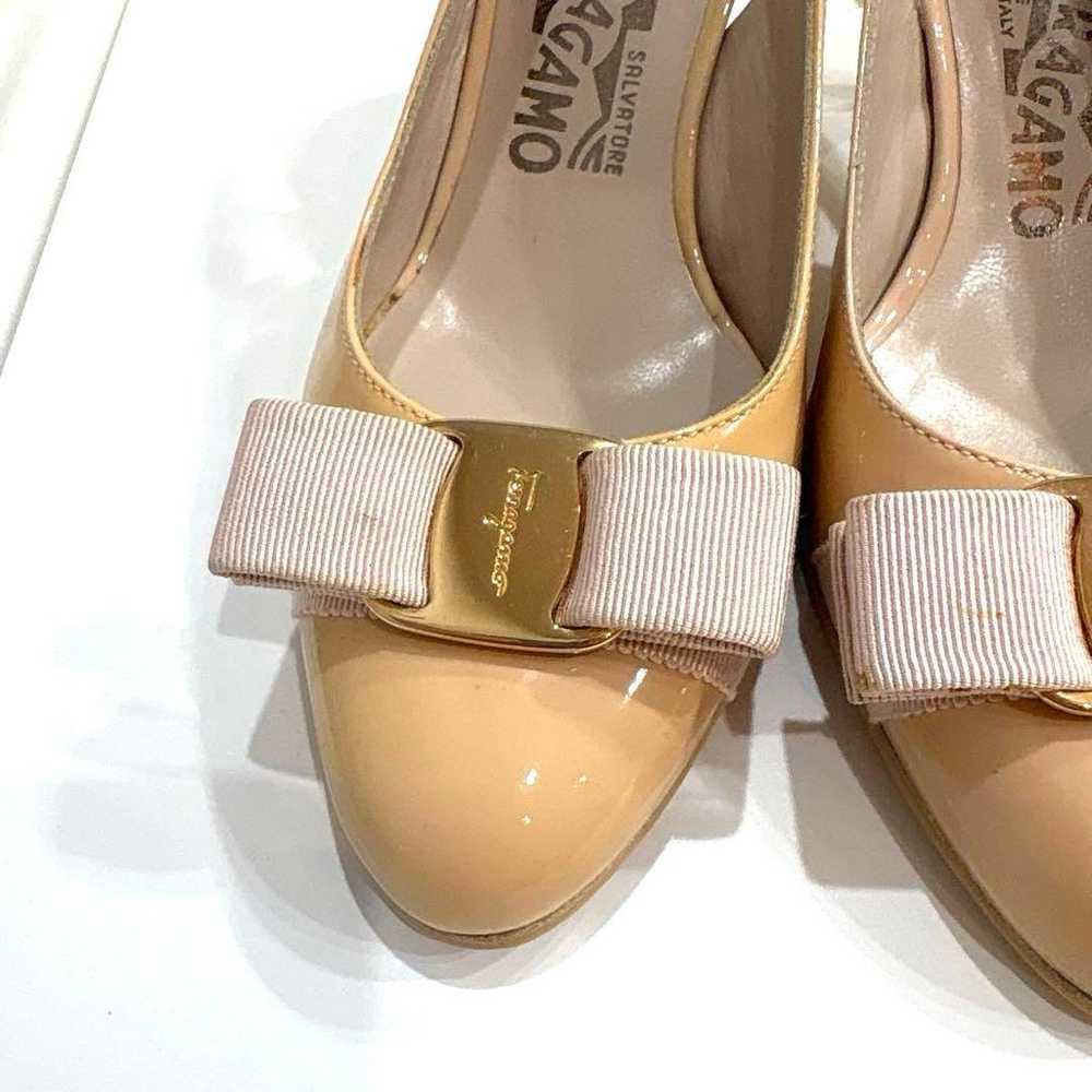 【Unused Class Price Reduction】Ferragamo Beige Pum… - image 11