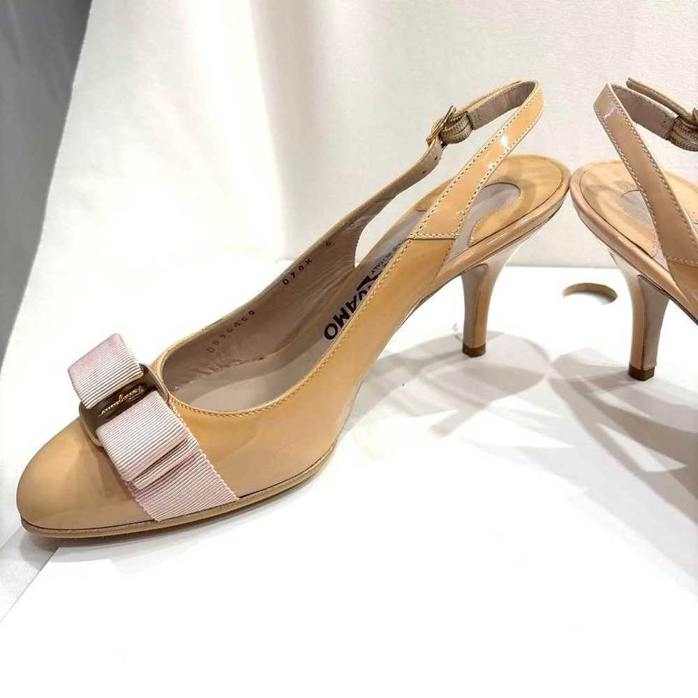 【Unused Class Price Reduction】Ferragamo Beige Pum… - image 5