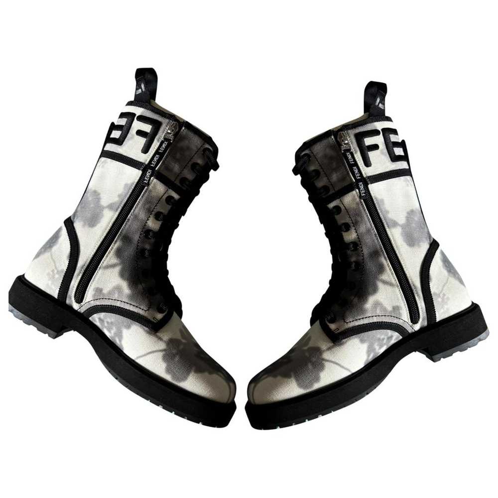 Fendi Cloth biker boots - image 1