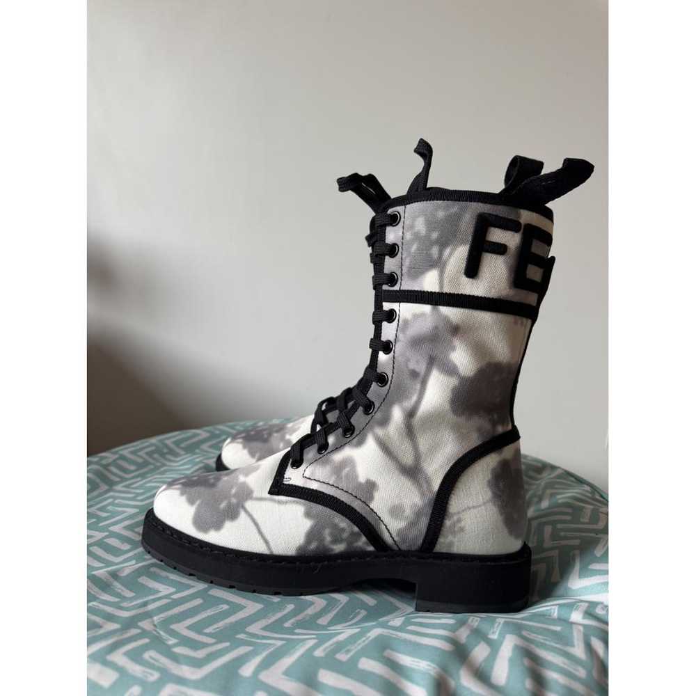 Fendi Cloth biker boots - image 2