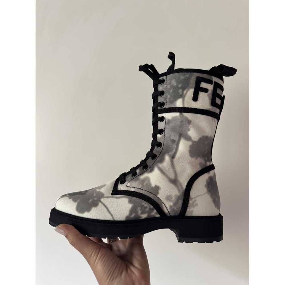 Fendi Cloth biker boots - image 7