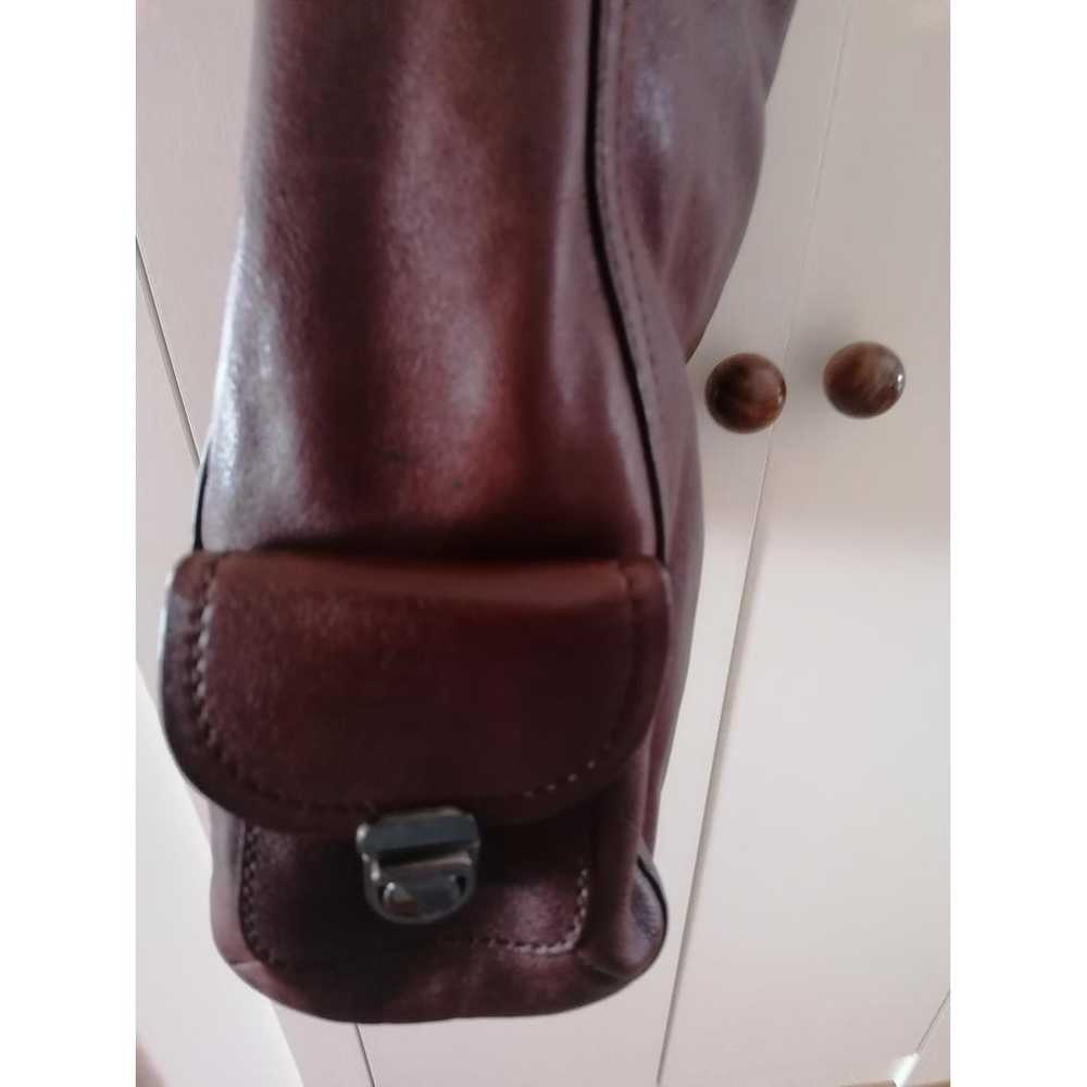 Non Signé / Unsigned Leather handbag - image 3