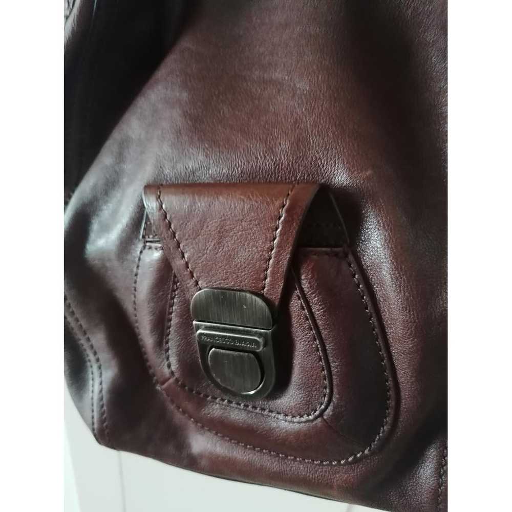 Non Signé / Unsigned Leather handbag - image 5