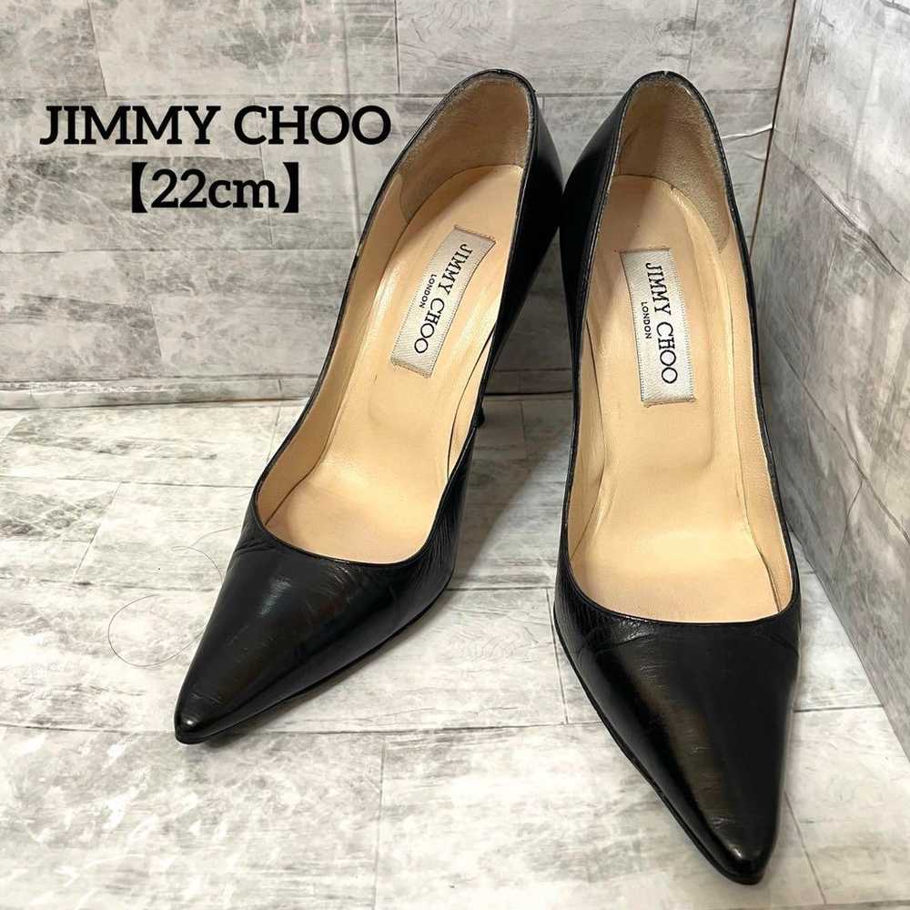 【Excellent Condition】JIMMY CHOO Black Leather Pum… - image 1