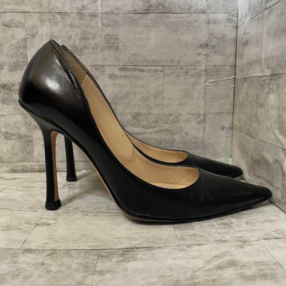 【Excellent Condition】JIMMY CHOO Black Leather Pum… - image 3