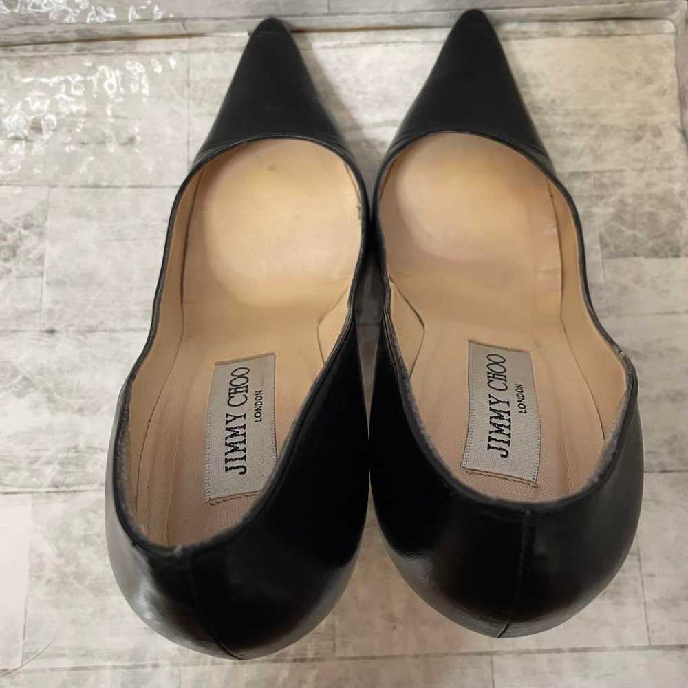 【Excellent Condition】JIMMY CHOO Black Leather Pum… - image 5