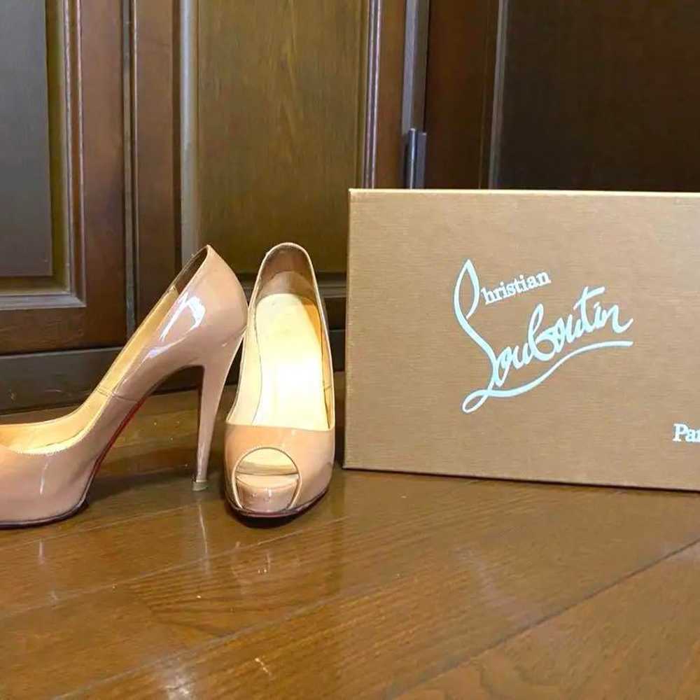 Christian Louboutin Open Toe Pumps Nude Beige 37.5 - image 1