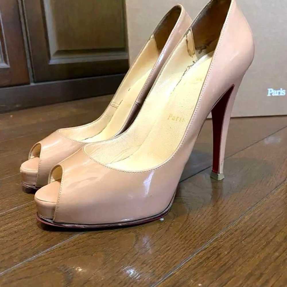 Christian Louboutin Open Toe Pumps Nude Beige 37.5 - image 2