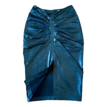 Iro Leather mid-length skirt