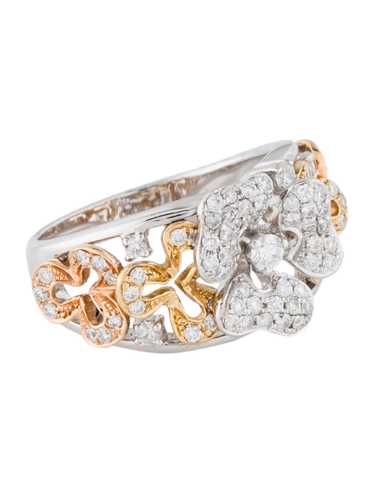 Ring Rhodium-Plated 18K White Gold, 18K Rose Gold… - image 1