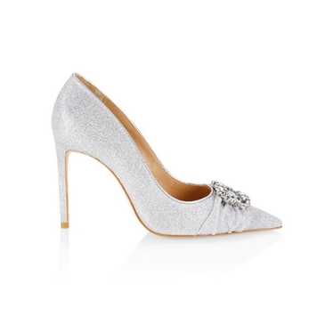 SCHUTZ silver glitter Meisho jeweled embellished … - image 1