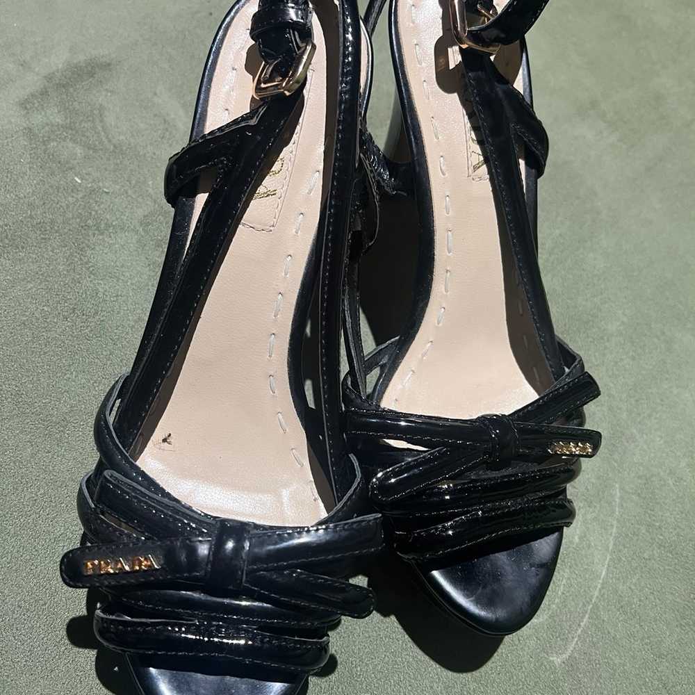 Prada Black Patent Leather heels size 29 - image 10